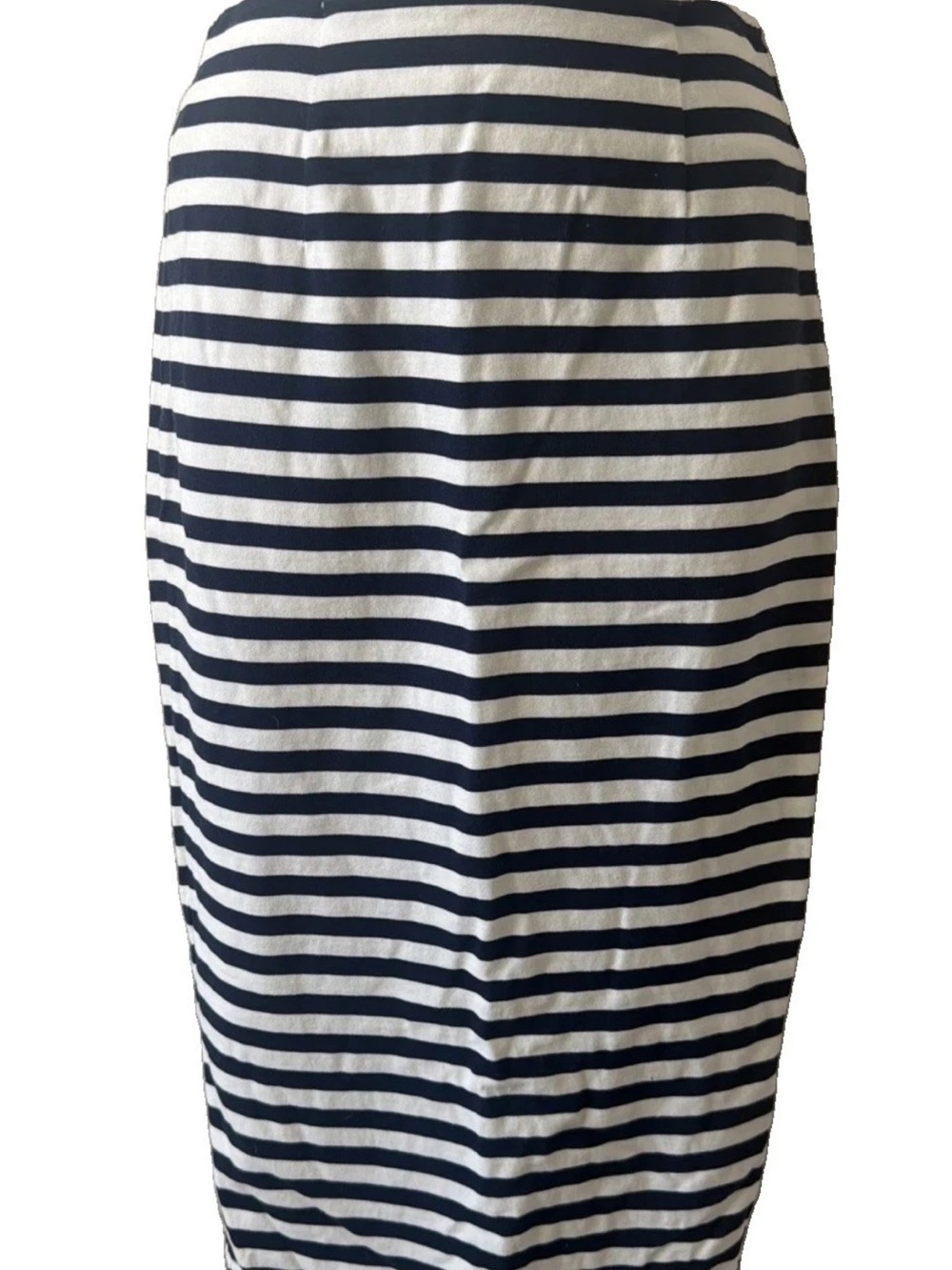 J Crew Striped Navy and White Pencil Skirt